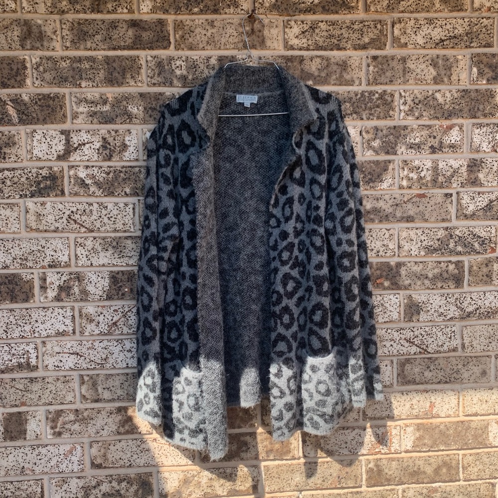 Joseph A leopard  print cardigan sweater